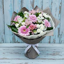 Букет цветов из:  Герберы, Альстромерии и Хризантемы #REPLACE_PRED# Николо-Александровском