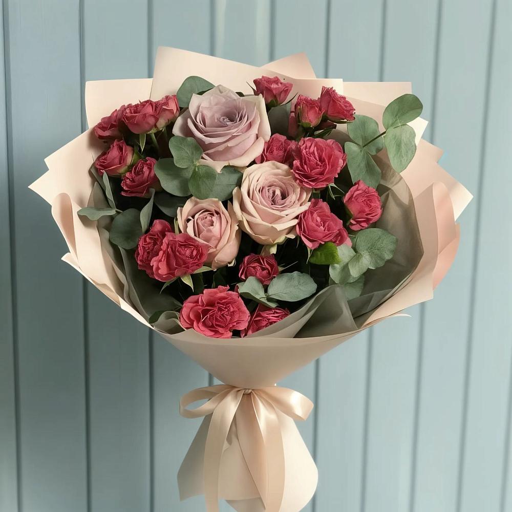 Букет цветов из: Гвоздики и Розы в Николо-Александровском
