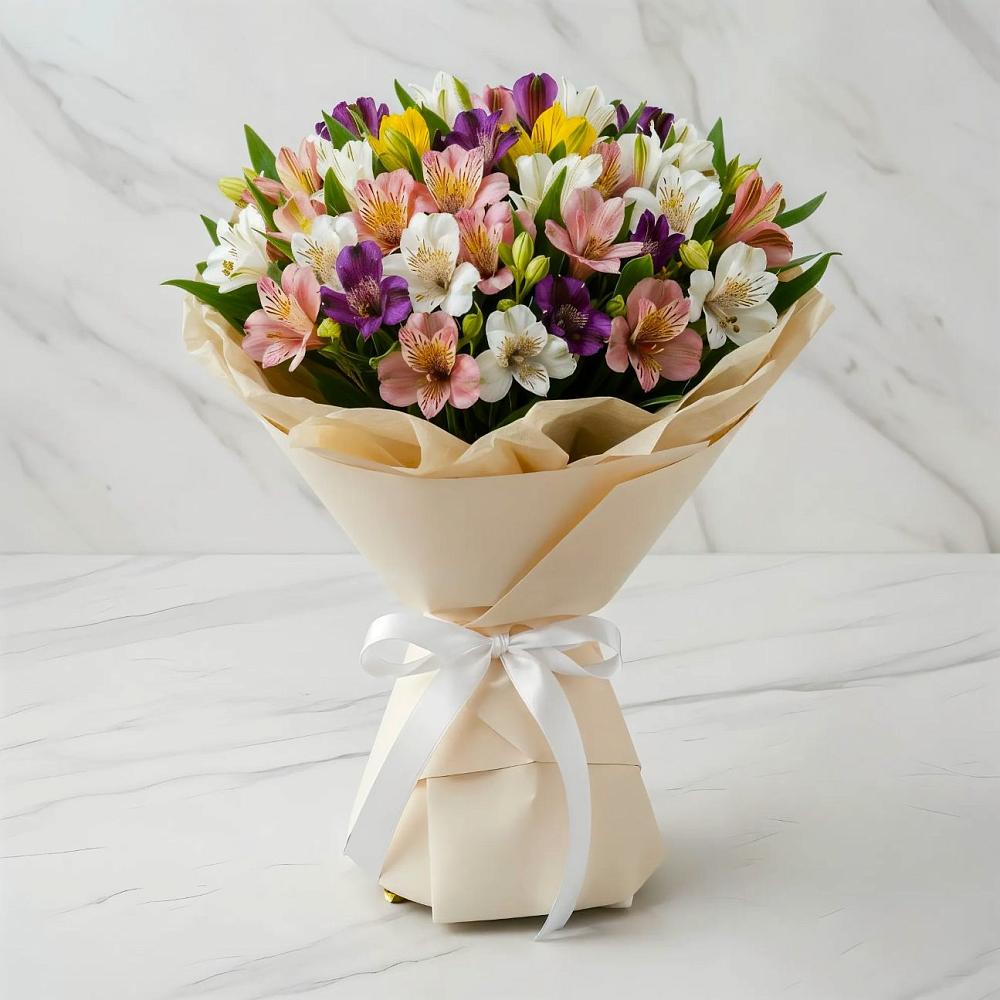 Букет цветов из: Альстромерии в Николо-Александровском