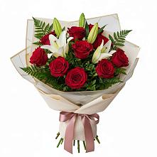 Букет цветов из:  Лилии и Розы #REPLACE_PRED# Николо-Александровском