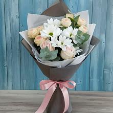 Букет цветов из:  Хризантемы и Розы #REPLACE_PRED# Николо-Александровском