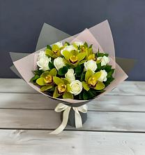 Букет цветов из:  Орхидеи и Розы в Николо-Александровском