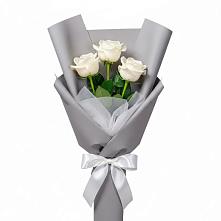 Букет 3 белые розы #REPLACE_PRED# Николо-Александровском
