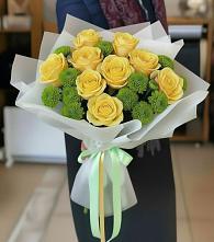 Букет цветов из:  Хризантемы и Розы в Николо-Александровском