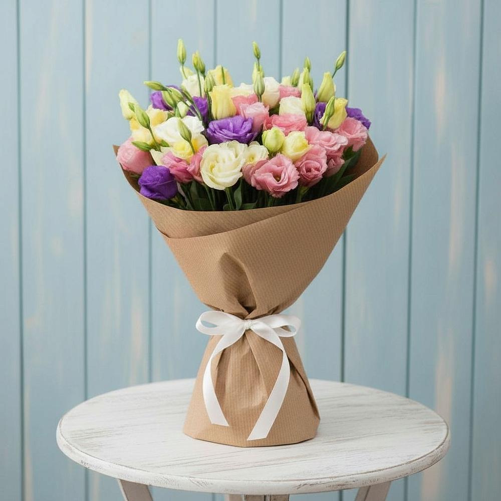 Букет цветов из: Лизиантусы в Николо-Александровском