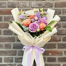 Букет цветов из:  Лизиантусы и Розы #REPLACE_PRED# Николо-Александровском