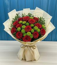 Букет цветов из:  Розы и Хризантемы в Николо-Александровском