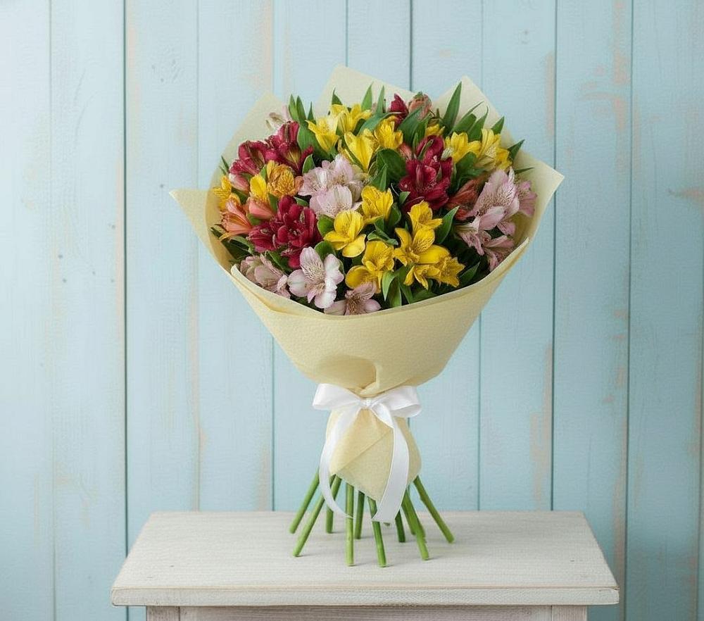 Букет цветов из: Альстромерии в Николо-Александровском