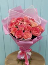 Букет 15 Розовых роз Равель в Николо-Александровском