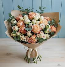 Букет цветов из:  Альстромерии и Розы в Николо-Александровском