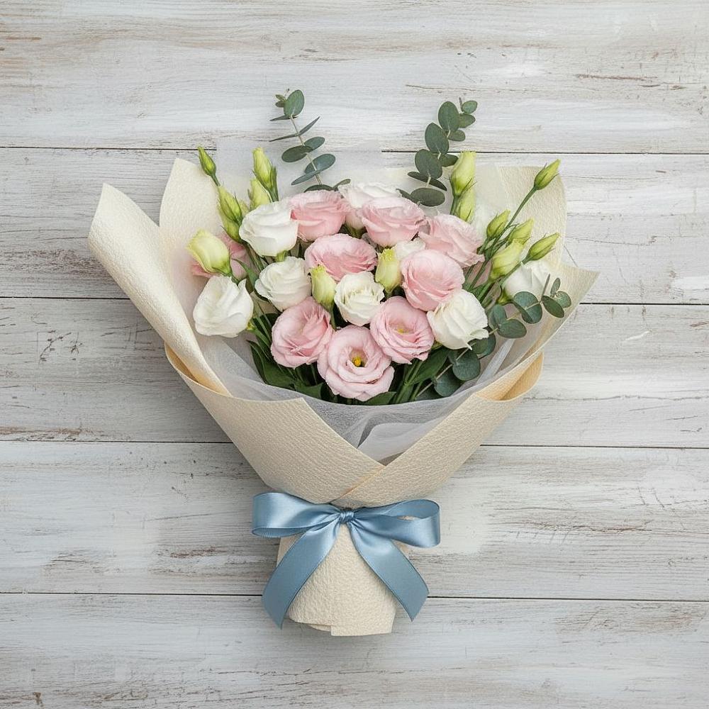 Букет цветов из: Лизиантусы в Николо-Александровском